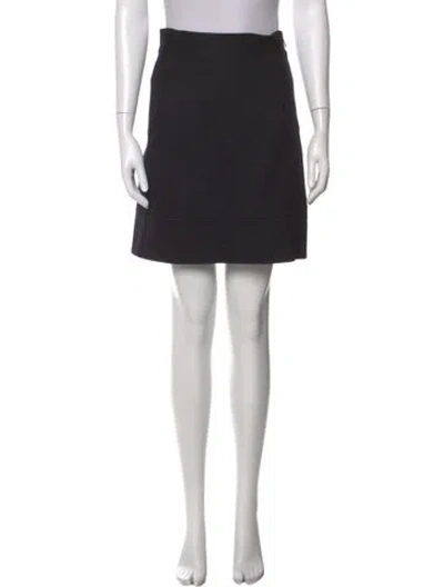 Pre-owned Diane Von Furstenberg Wool Mini Skirt In Black