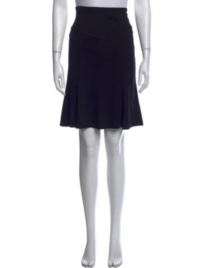 Pre-owned Diane Von Furstenberg Wool Mini Skirt In Black