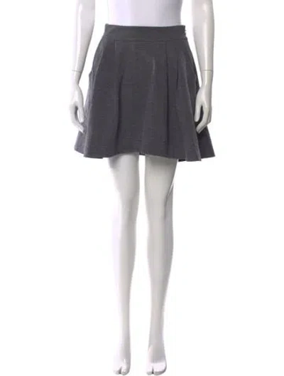 Pre-owned Diane Von Furstenberg Wool Mini Skirt In Gray
