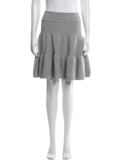 Pre-owned Diane Von Furstenberg Wool Mini Skirt In Grey