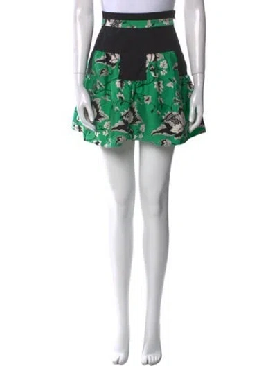 Pre-owned Diane Von Furstenberg Wool Mini Skirt In Multi
