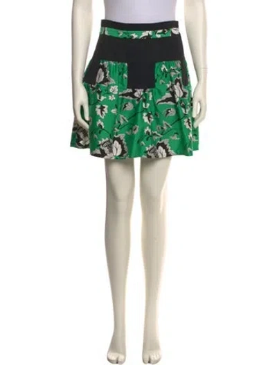 Pre-owned Diane Von Furstenberg Wool Mini Skirt In Multi