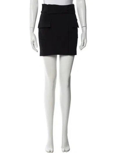 Pre-owned Diane Von Furstenberg Wool Mini Skirt In White