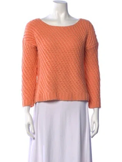 Pre-owned Diane Von Furstenberg Wool Patterned Sweater In Orange