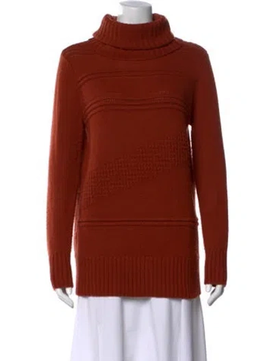 Pre-owned Diane Von Furstenberg Wool Patterned Sweater In Red