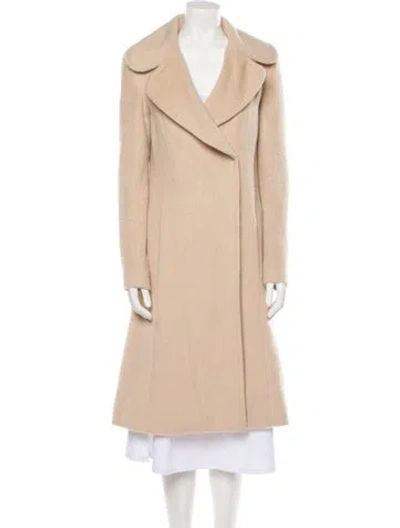 Pre-owned Diane Von Furstenberg Wool Peacoat In Neutral