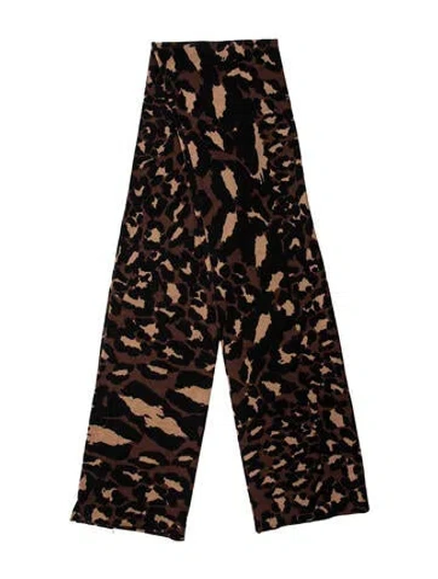 Pre-owned Diane Von Furstenberg Wool Printed Scarf In Neutral