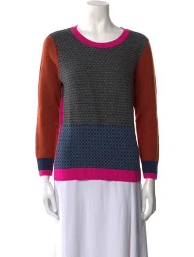 Pre-owned Diane Von Furstenberg Wool Printed Sweater In Gray