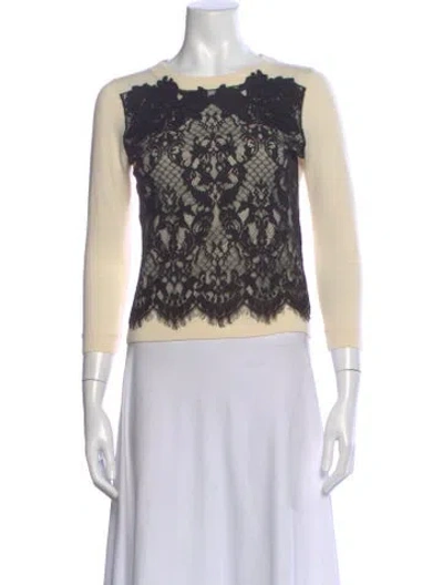 Pre-owned Diane Von Furstenberg Wool Printed Sweater In Neutral