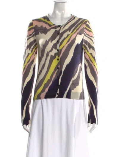 Pre-owned Diane Von Furstenberg Wool Printed Sweater In Neutral