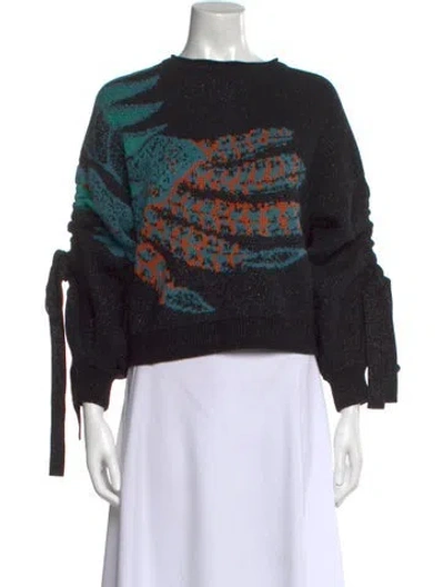 Pre-owned Diane Von Furstenberg Wool Printed Sweater W/ Tags In Multi