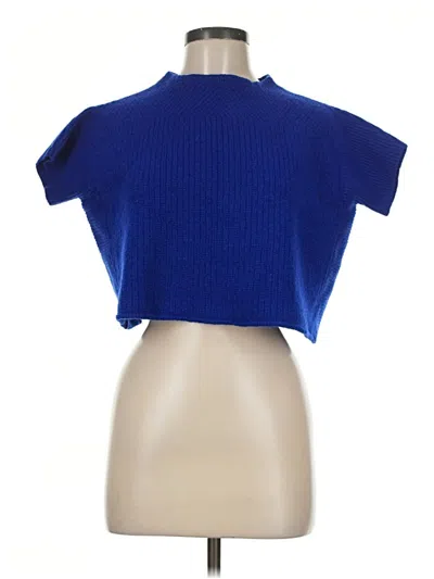 Pre-owned Diane Von Furstenberg Wool Pullover Sweater In Blue
