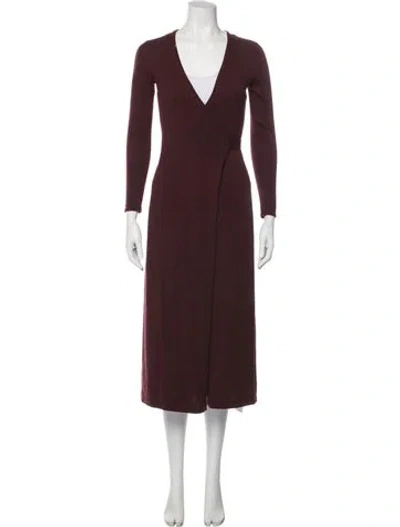 Pre-owned Diane Von Furstenberg Wool Robe In Brown