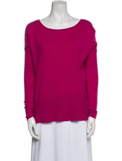 Pre-owned Diane Von Furstenberg Wool Scoop Neck Sweater In Pink