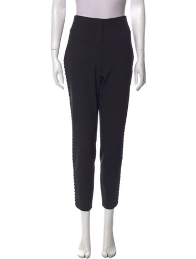 Pre-owned Diane Von Furstenberg Wool Skinny Leg Pants In Black