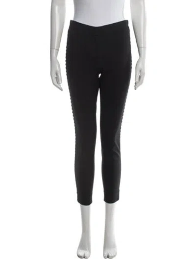 Pre-owned Diane Von Furstenberg Wool Straight Leg Pants In Black