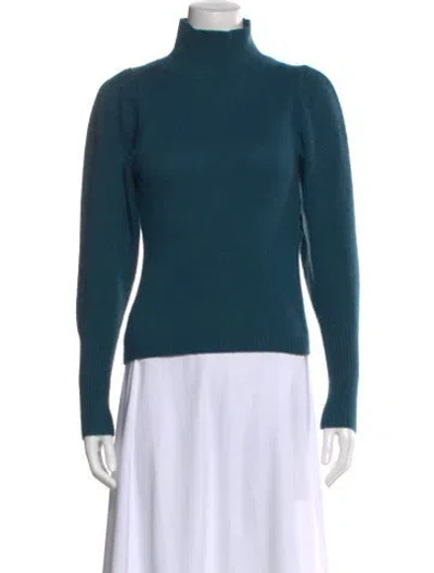 Pre-owned Diane Von Furstenberg Wool Turtleneck Sweater In Blue