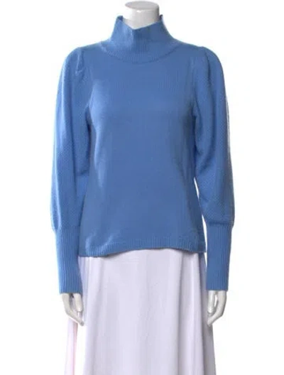 Pre-owned Diane Von Furstenberg Wool Turtleneck Sweater In Blue