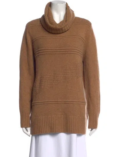 Pre-owned Diane Von Furstenberg Wool Turtleneck Sweater In Brown