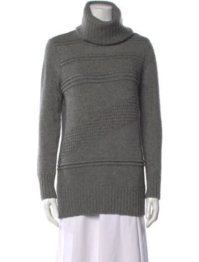 Pre-owned Diane Von Furstenberg Wool Turtleneck Sweater In Gray