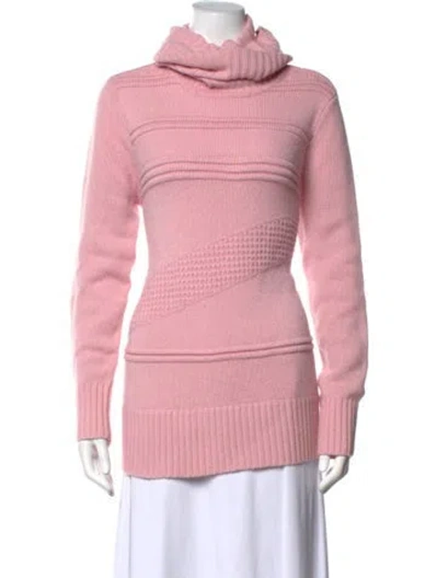 Pre-owned Diane Von Furstenberg Wool Turtleneck Sweater In Pink