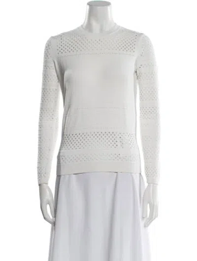 Pre-owned Diane Von Furstenberg Wool Turtleneck Sweater In White