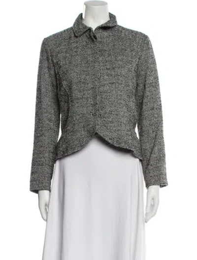 Pre-owned Diane Von Furstenberg Wool Tweed Pattern Evening Jacket In Multi