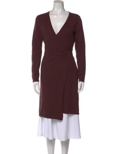 Pre-owned Diane Von Furstenberg Wool V-neck Sweater In Multi