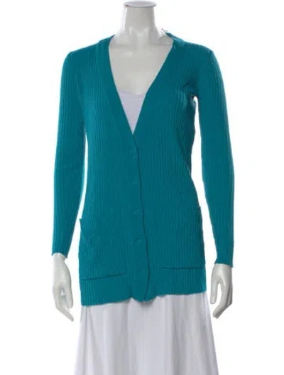 Pre-owned Diane Von Furstenberg Wool V-neck Sweater In Multi