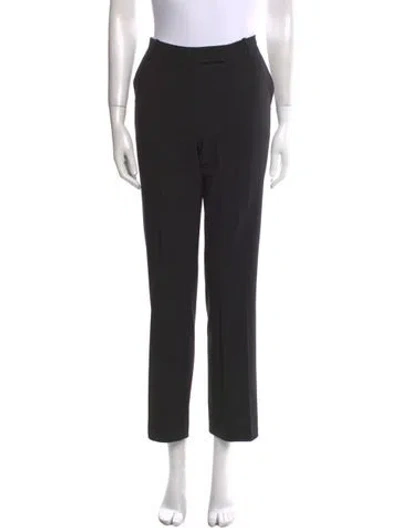 Pre-owned Diane Von Furstenberg Wool Wide Leg Pants In Black
