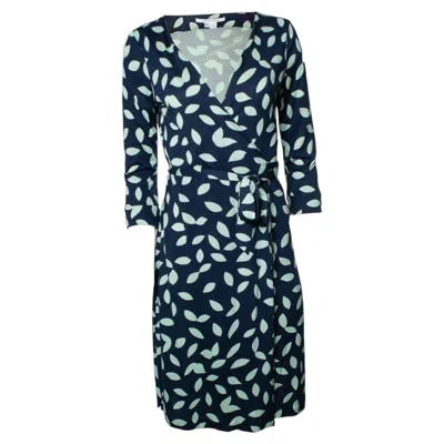 Pre-owned Diane Von Furstenberg , Wrap Dress In Blue And Green