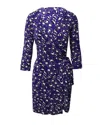 Diane Von Furstenberg Wrap Dress In Blue Jersey In Blue