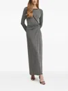 Diane Von Furstenberg Wrap-front Maxi Dress In Gray