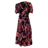 Diane Von Furstenberg Wrap Midi Dress With Belt In Multicolor Viscose In Multi