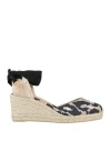 Diane Von Furstenberg X Castañer Woman Espadrilles Beige Size 6 Textile Fibers In Beige
