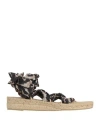 Diane Von Furstenberg X Castañer Woman Espadrilles Black Size 7 Textile Fibers In Black
