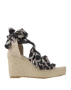 Diane Von Furstenberg X Castañer Woman Espadrilles Light Brown Size 6 Textile Fibers