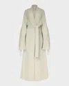 Diane Von Furstenberg X Henry Zankov Lanza Fringed Shimmer-knit Long Cardigan In White