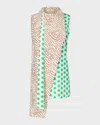 Diane Von Furstenberg X Henry Zankov Mulberry Dotted Drape Top In Green