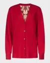 Diane Von Furstenberg X Henry Zankov Murano Oversized Silk-back Cardigan In Red