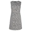 Diane Von Furstenberg Yvette Metallic Mini Dress In Multicolor Tweed In Black