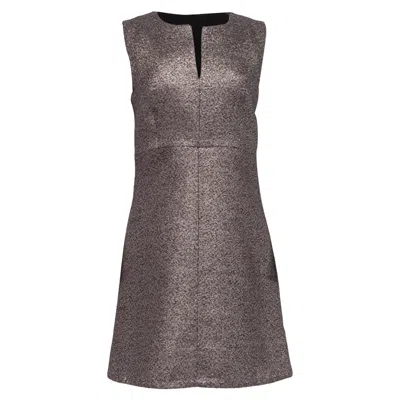 Diane Von Furstenberg Yvette Mini Dress In Silver Acrylic In Gray