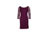 Diane Von Furstenberg Zarita Lace Mini Dress In Purple Rayon In Purple
