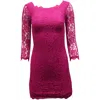 Diane Von Furstenberg Zarita Lace Sheath Dress In Pink Rayon In Pink