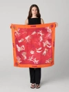 Diane Von Furstenberg Zodiac Flag Scarf In Multi