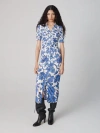Diane Von Furstenberg Zoey Ruched Floral-print Midi Dress In Heritage Vine Degrade