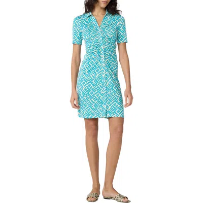 Diane Von Furstenberg Zoey Ruched Minidress In Multi
