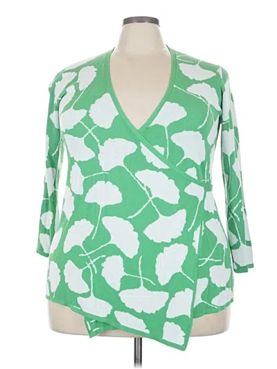 Pre-owned Diane Von Furstenburg For Target Cardigan Sweater In Green