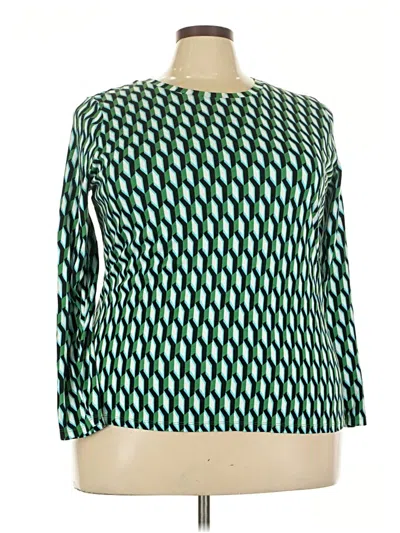 Pre-owned Diane Von Furstenburg For Target Long Sleeve Blouse In Green