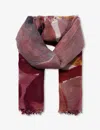 Dianora Salviati Womens Pink Tones Graphic-pattern Large Cashmere And Silk-blend Scarf In Pink Tones